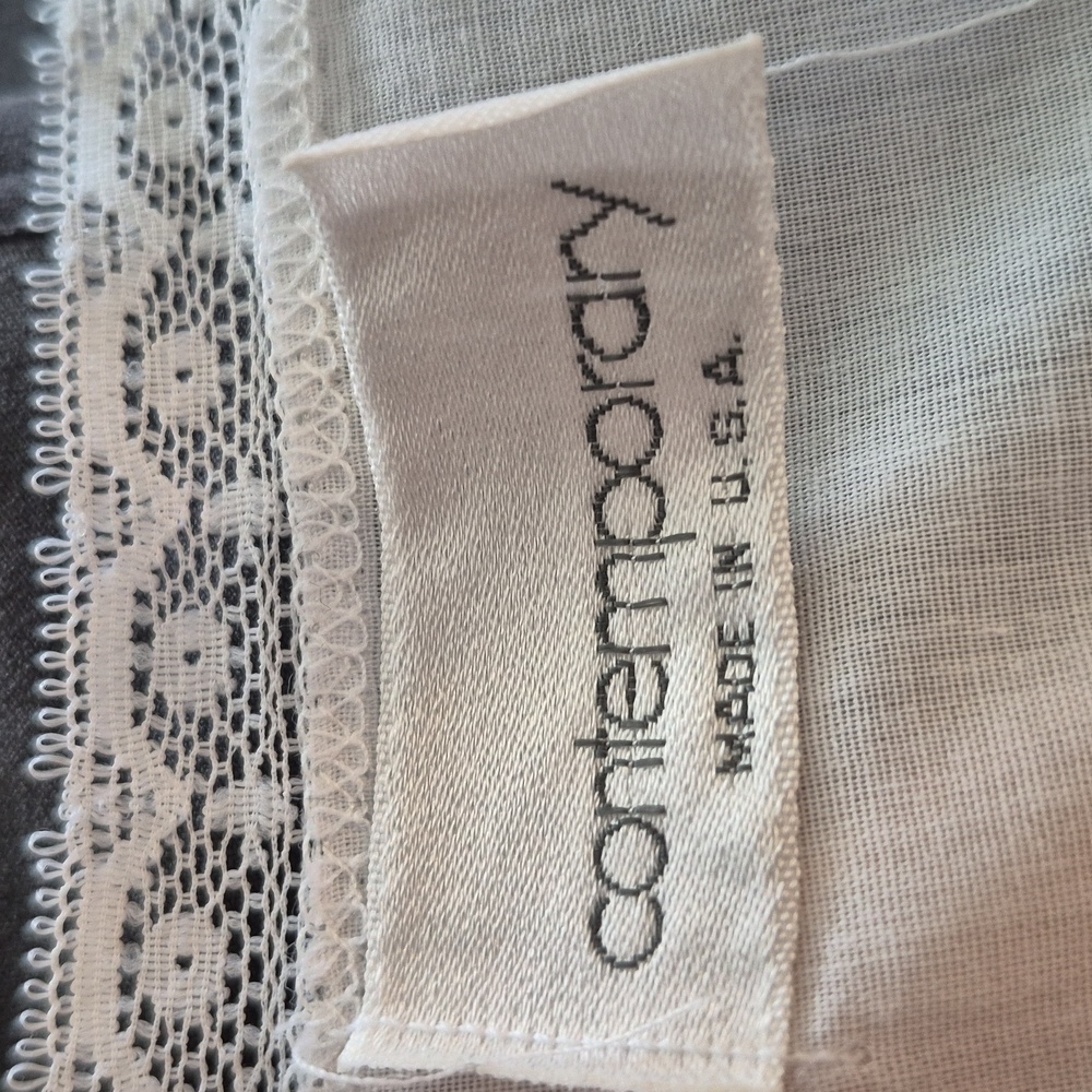 Contemporary Usa Vintage Cotton Sleep Dress Lace Embroidery Detail Cottagecore L - Picture 14 of 14